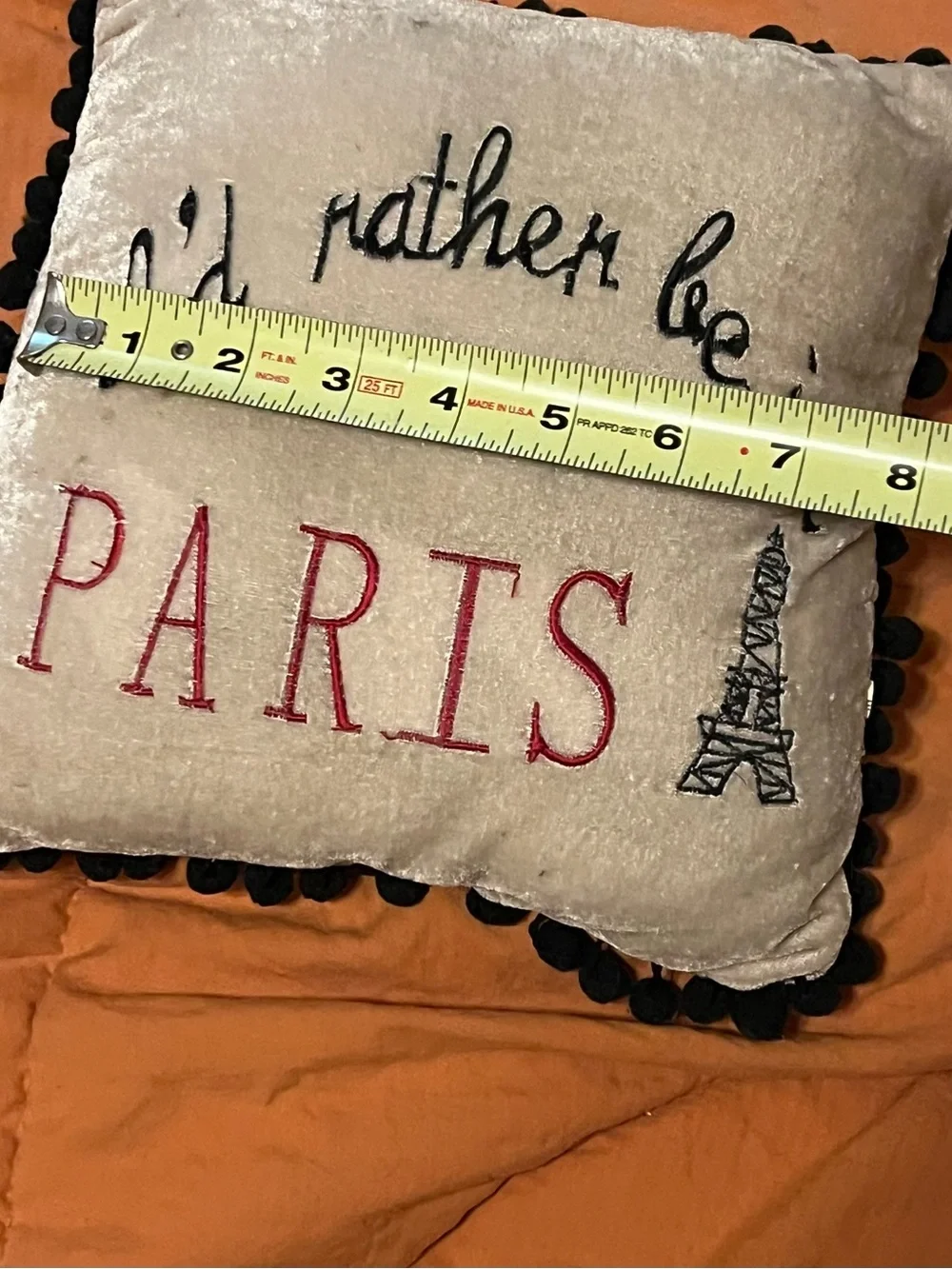 Vintage French-Inspired Pillow Trio | Paris, Oui & Heraldic Crest | Fringe